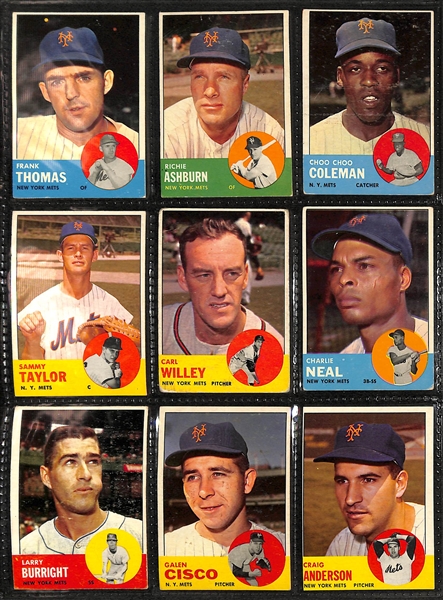  Lot of (200+) 1962-1969 Topps New York Mets w. 1962 Casey Stengel