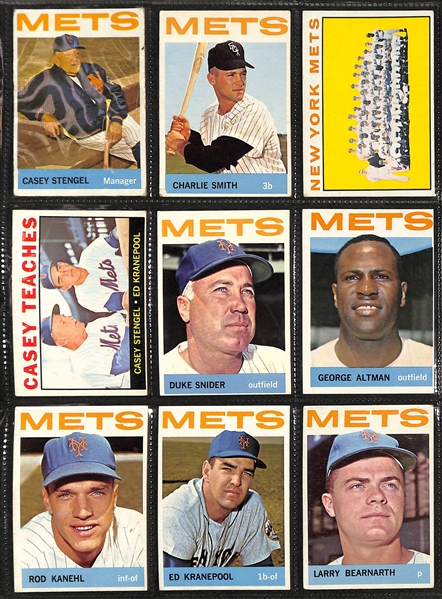  Lot of (200+) 1962-1969 Topps New York Mets w. 1962 Casey Stengel