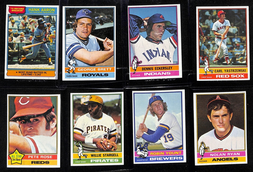 1976, 1977, 1978, 1979 Topps Baseball Complete Sets w. 1977 Topps Andre Dawson Rookie Card