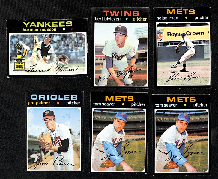  Lot of (400+) 1971 Topps Baseball Cards w. Thurman Munson & Nolan Ryan