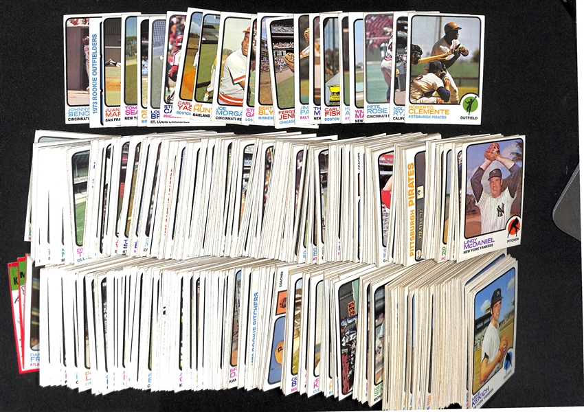    Lot of (350+) 1973 Topps Baseball Cards w. Roberto Clemente