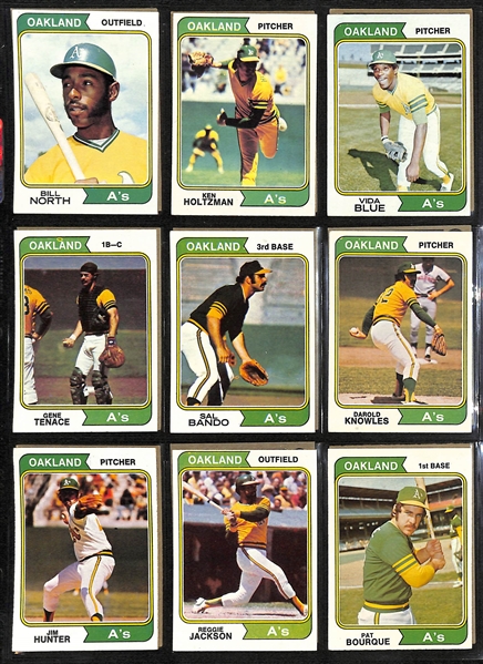  Lot of (600+) 1974 Topps Baseball Cards w. Dave Winfield Rookie Card