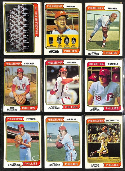  Lot of (600+) 1974 Topps Baseball Cards w. Dave Winfield Rookie Card