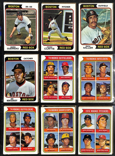  Lot of (600+) 1974 Topps Baseball Cards w. Dave Winfield Rookie Card