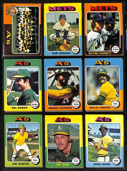   Lot of (600+) 1975 Topps Baseball Cards w. George Brett & Robin Yount RC - Both SGC 5 - Complete or Near Complete Set