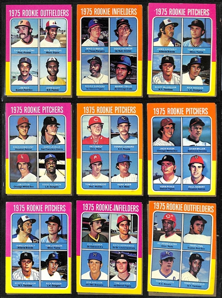   Lot of (600+) 1975 Topps Baseball Cards w. George Brett & Robin Yount RC - Both SGC 5 - Complete or Near Complete Set