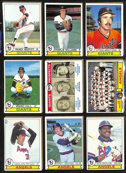  Lot of (2000+) 1978, 1979, & 1980 Topps Baseball Cards w. 1980 Rickey Henderson Rookie Card