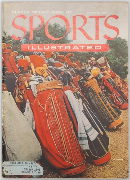  Lot of (2) Vintage 1954 Sports Illustrated 1st & 2nd Issue w. Cards Intact & 1949 Philadelphia A's Yearbook