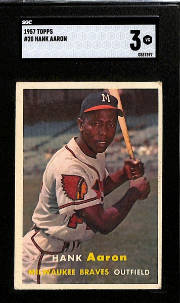 1957 Topps Hank Aaron #20 Graded SGC 5