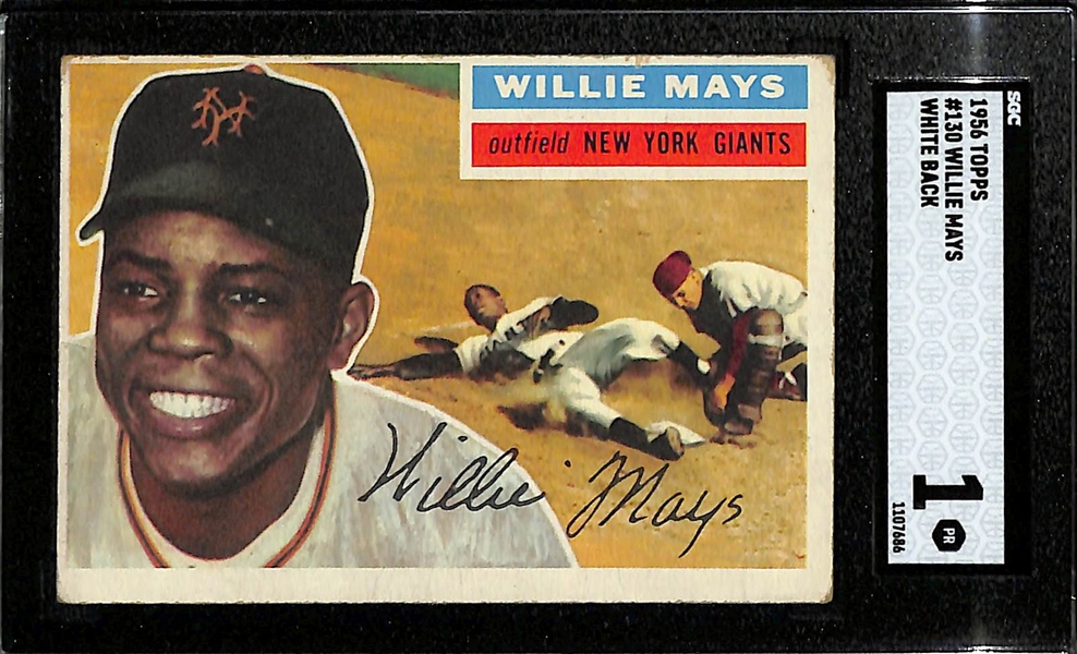 Willie Mays Lot - 1956 Topps #130 (SGC 1) & 1959 Topps #50 (SGC 4)