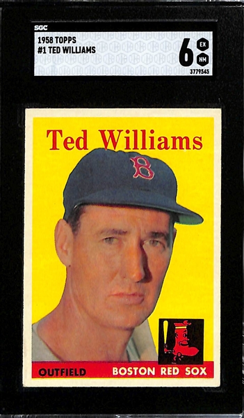 1958 Topps Ted Williams #1 Graded SGC 6