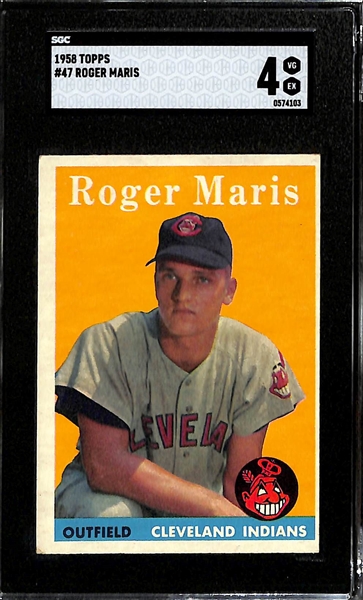 1958 Topps Roger Maris Rookie Card #47 Graded SGC 4