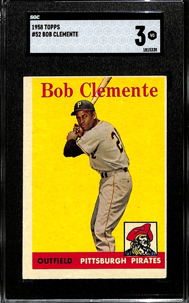 1958 Topps Bob Roberto Clemente #52 Graded SGC 3