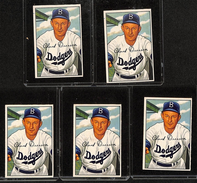 Lot of (99) Assorted 1952 Bowman Baseball Cards w. (4) 1952 Jim Piersall Cards (2nd Year)