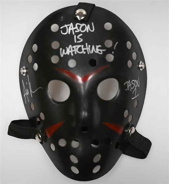 Ari Lehman (Jason Vorhees From Friday the 13th) Signed Lot - (2) Funko Pops, 8x10 Movie Poster Photo, & Hockey Mask (w. Inscriptions) 