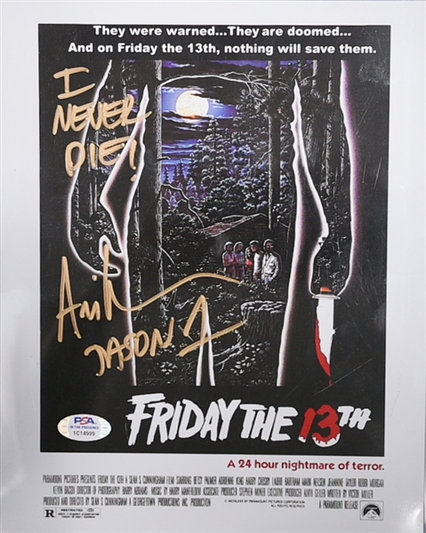 Ari Lehman (Jason Vorhees From Friday the 13th) Signed Lot - (2) Funko Pops, 8x10 Movie Poster Photo, & Hockey Mask (w. Inscriptions) 