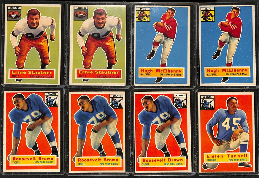 Lot of (100+) 1956 & (45) 1957-1960 Topps Football Cards w. 1956 George Blanda & 1956 Bobby Layne