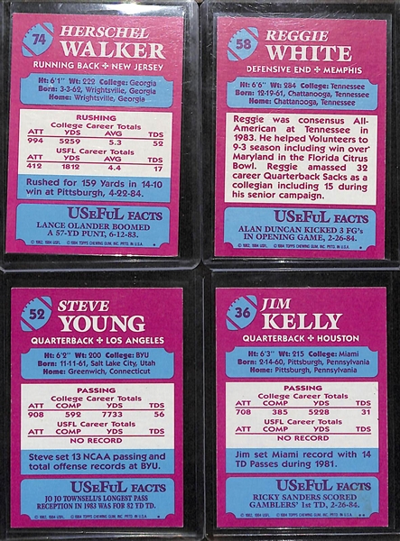 1984 USFL Topps Complete Set of 132 Cards w. Kelly & Young Rookie Cards