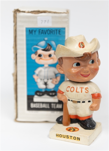 Early 1960s Houston Colt 45s Bobblehead w. Original Box