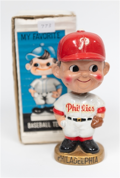 1960s Philadelphia Phillies Bobblehead w. Original Box