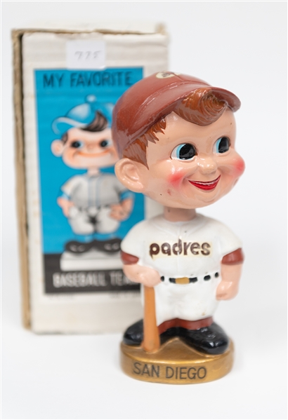 1969-71 San Diego Padres 1960s California Angels Bobblehead with Original Box