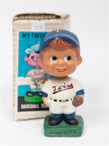 1960s Minnesota Twins Bobblehead with Original Box