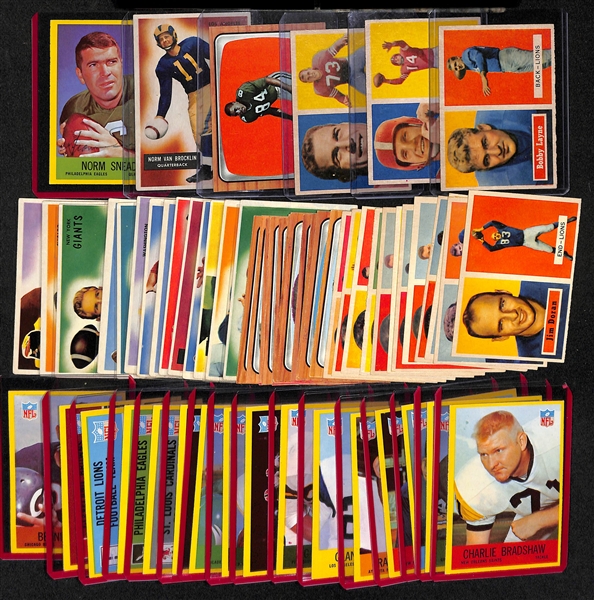 Lot of (59) 1955-1967 Philadelphia, Bowman, & Topps Football Cards w. 1957 Topps Bobby Layne & 1957 Topps YA Tittle