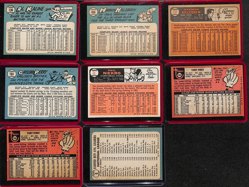 Lot of (200) 1960-1975 Topps w. 1965 Kaline & 1965 Killebrew