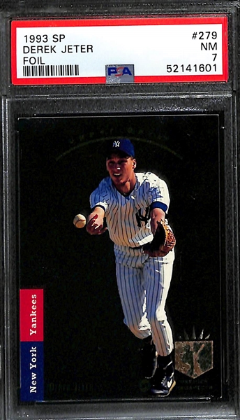 1993 Upper Deck SP Derek Jeter Rookie Card Graded PSA 7 NM