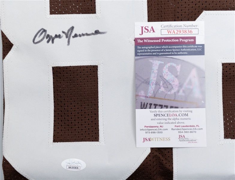 (4) Signed Hall of Famer Signed Football Jerseys - Earl Campbell, Dan Hampton, Ozzie Newsome, Charlie Sanders (All JSA COAs)