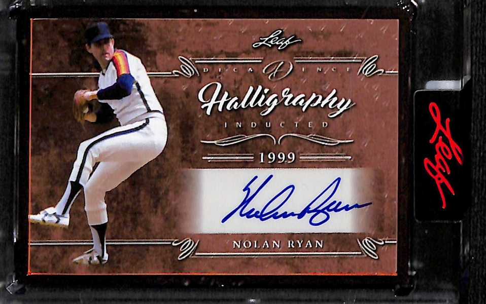 Baseball Autograph Lot - 2022 Leaf Decadence Nolan Ryan Bronze Autograph (#5/10), 2022 Topps Transcendent Randy Johnson Autograph (#4/15), 2022 Topps Clearly Eddie Murray Autograph (#69/99)