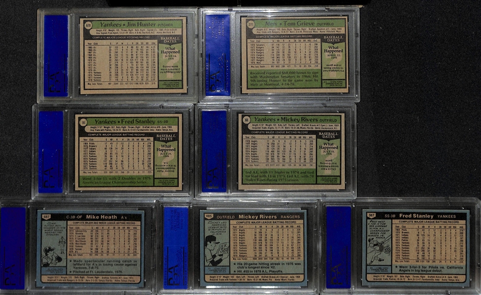 Lot of (14) 1979-1981 PSA Graded Baseball Cards w. (1) PSA 10 Mickey Klutts