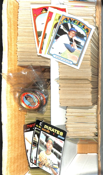 Lot of (300) 1971 Topps and (700) 1972 Topps Baseball Cards, Mostly Commons