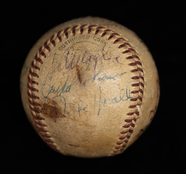 Brooklyn Dodgers Signed Baseball w. Jackie Robinson, Vin Scully, Don Drysdale, Happy Felton (Mascot), & Erv Palica - JSA Auction Letter