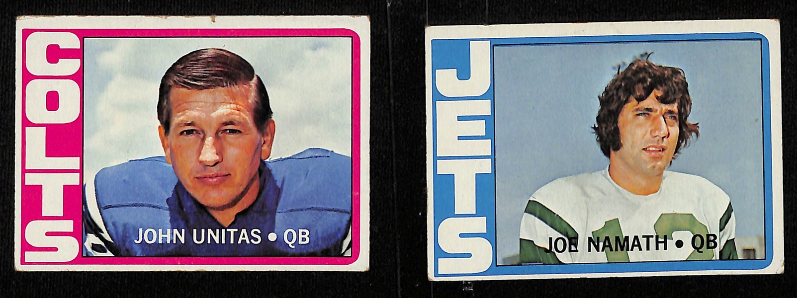 (20) Vintage (1951-1979) Football Cards w. Unitas, Namath, Bednarik, Tittle, James Lofton (Rookie), +