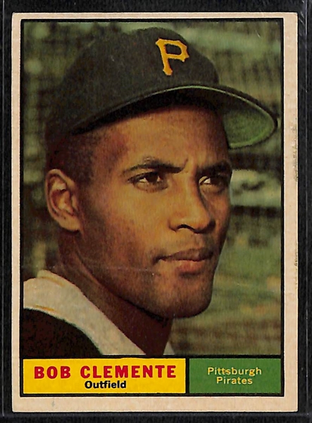 Lot of (17) 1959-1969 Topps/Post/Fleer Baseball Star Cards w. 1961 Topps Roberto Clemente