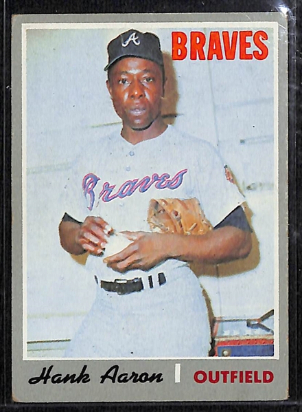 Lot of (28) 1970-1978 Topps Baseball Star Cards w. 1970 Hank Aaron