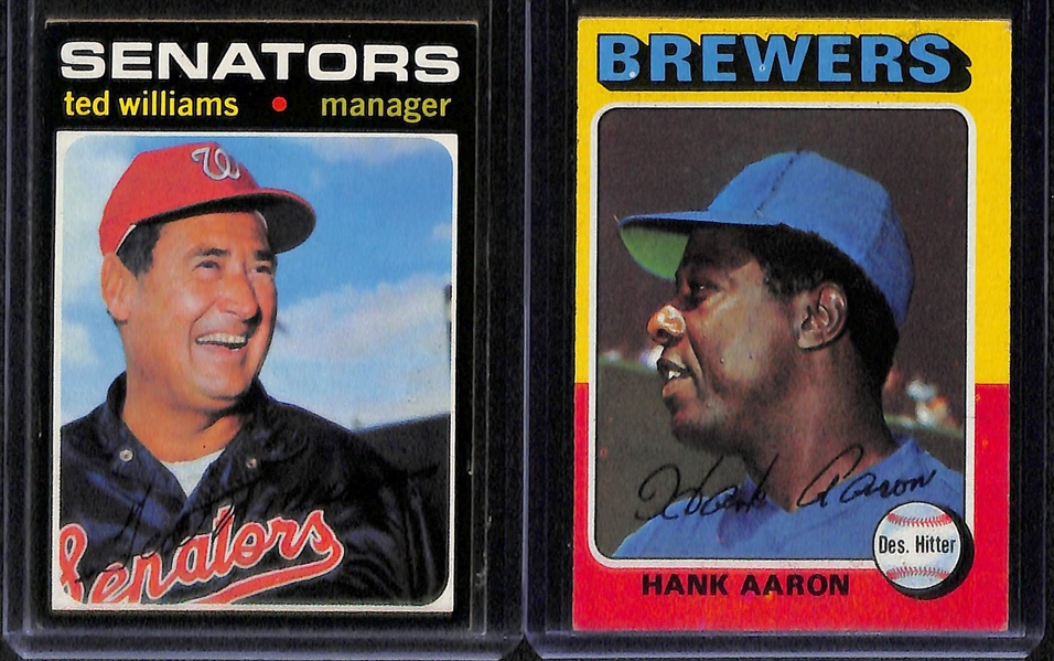 Lot of (28) 1970-1978 Topps Baseball Star Cards w. 1970 Hank Aaron