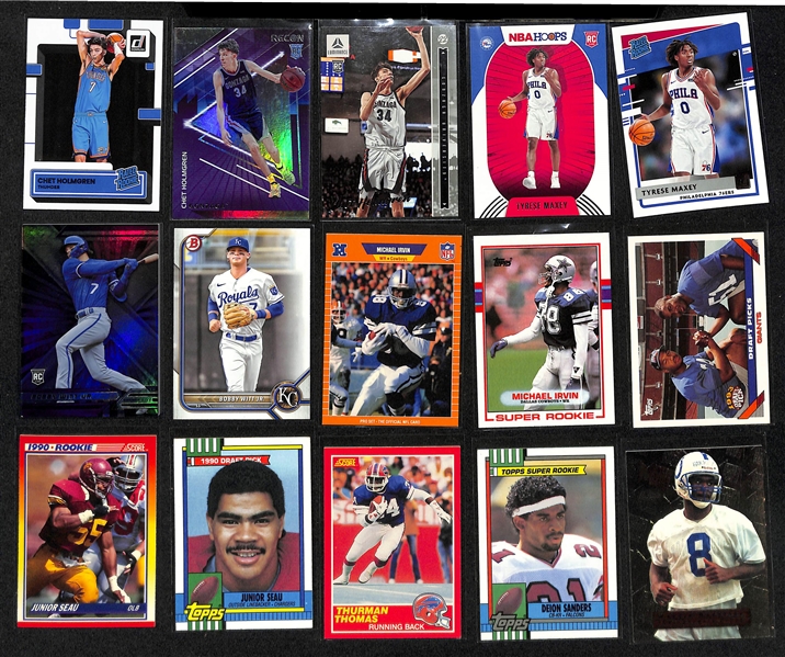 250+ Sports Card Rookies From 1980s Through 2023 w. Adley Rutschman, B. Witt Jr., G. Henderson, Deion Sanders, Chet Holmgren, Barry Bonds, J. Jagr, T. Maxey, + 
