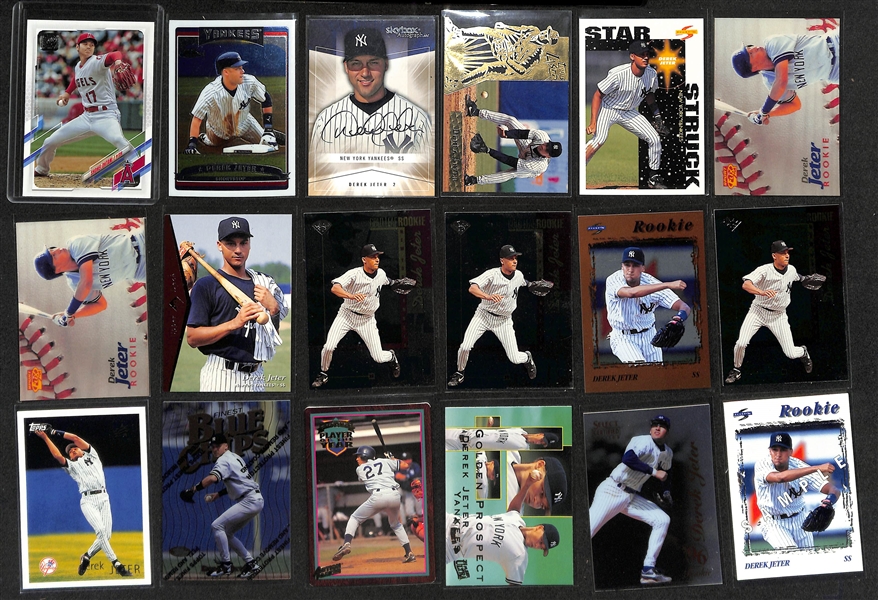 500+ Sports Cards w. (20) Ohtani Cards, (40+) Jeter Cards, & Many Baseball, Football, and Basketball Rookie Cards