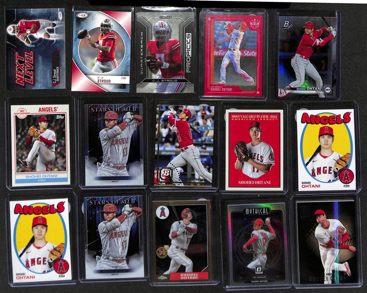 500+ Sports Cards w. (20) Ohtani Cards, (40+) Jeter Cards, & Many Baseball, Football, and Basketball Rookie Cards