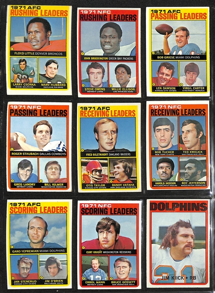 1972 Topps Football Complete Set (Series 1 & 2, Cards 1-263) w. Roger Staubach Rookie Card