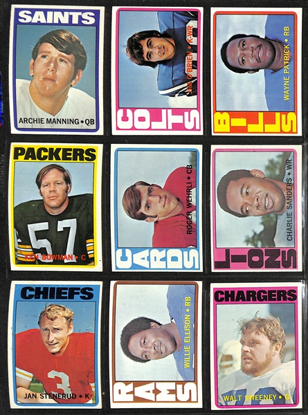 1972 Topps Football Complete Set (Series 1 & 2, Cards 1-263) w. Roger Staubach Rookie Card