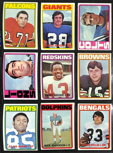 1972 Topps Football Complete Set (Series 1 & 2, Cards 1-263) w. Roger Staubach Rookie Card