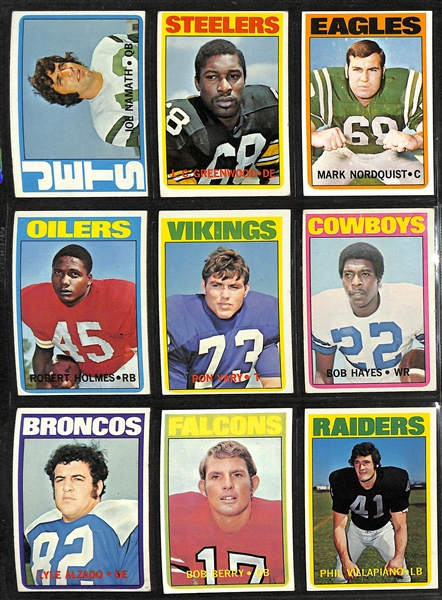 1972 Topps Football Complete Set (Series 1 & 2, Cards 1-263) w. Roger Staubach Rookie Card