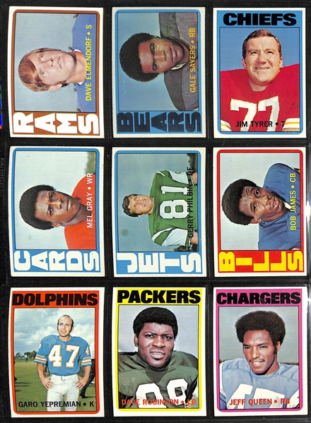 1972 Topps Football Complete Set (Series 1 & 2, Cards 1-263) w. Roger Staubach Rookie Card