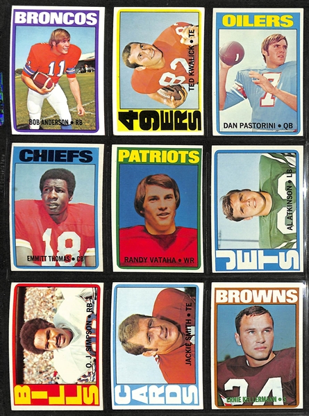 1972 Topps Football Complete Set (Series 1 & 2, Cards 1-263) w. Roger Staubach Rookie Card