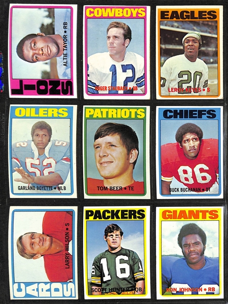 1972 Topps Football Complete Set (Series 1 & 2, Cards 1-263) w. Roger Staubach Rookie Card