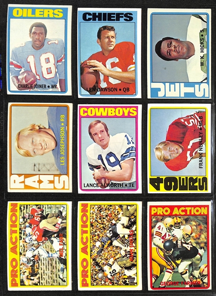 1972 Topps Football Complete Set (Series 1 & 2, Cards 1-263) w. Roger Staubach Rookie Card