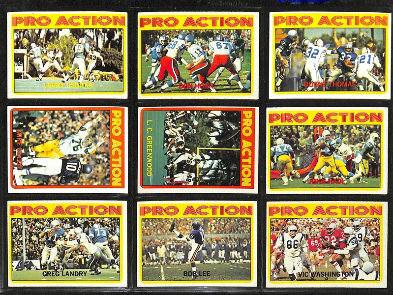 1972 Topps Football Complete Set (Series 1 & 2, Cards 1-263) w. Roger Staubach Rookie Card